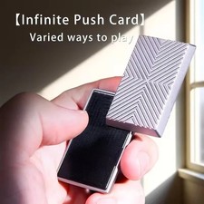"Unlimited Magnetic Push Card Fidget Toy Metal Snap Coin EDC Stress Relief Tool"