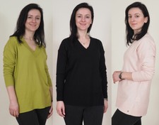 Women V-Neck Jumper Oversize