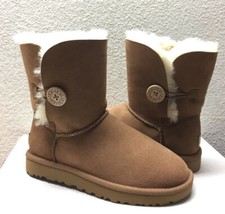 UGG BAILEY BUTTON II CHESTNUT WOMEN WATER RESISTANT BOOT USA 7 / EU 38 / UK 5.5 