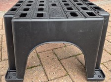 Lightweight and sturdy Black Plastic Step for Home/ Caravan/ Motorhome (Unused)