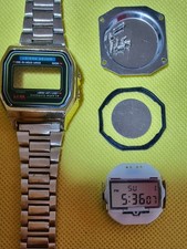 WR Digital Gold Tone Watch 80s Vintage Chronograph Alarm  Spares & Repairs Only!