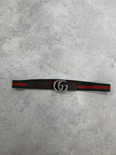 Gucci web stripe elastic belt - web,