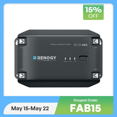 Renogy 40a 12v - 12v, to