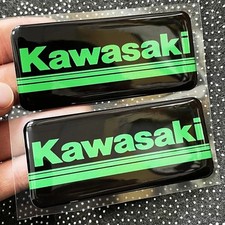 2PCS Kawasaki RACING 3d Sticker Logo ZX6  ZX9 ZX10 ninja   Decals Helmet Fairing