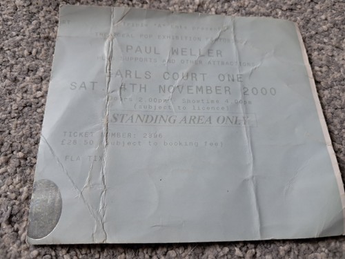 Paul weller concert - paul, ticket