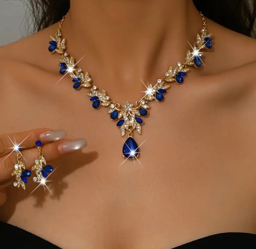 Gold sapphire blue crystal - blue,