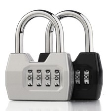Secure Padlock for Gym Lockers with 4 Digit Code Built to Withstand Bad Weather