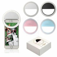 Mini Rechargeable 36 LED Camera Clip Makeup Smart Phone Selfie Ring Light