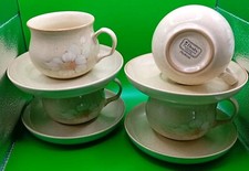 DENBY DAYBREAK 4 TEACUPS AND