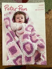 Baby Crochet Patterns DK Blanket & Doughnut Peter Pan 1293