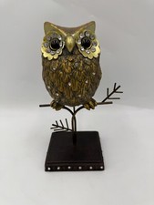 Gold Tone Owl Earring Jewelry