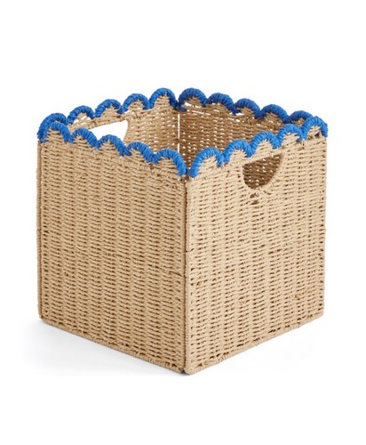 Scalloped storage box basket - box,
