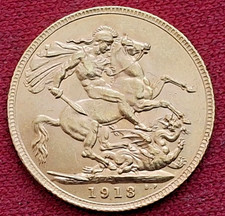 Gold Sovereign - aUNC - 1913