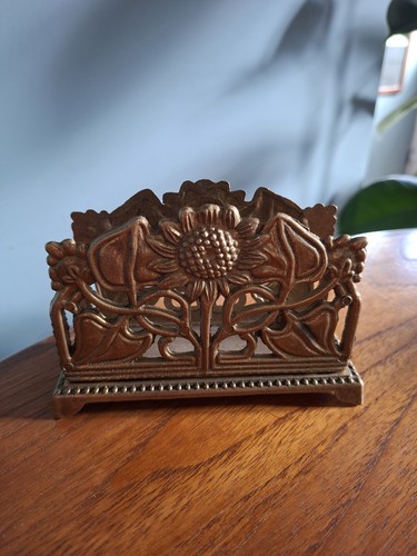 Art nouveau solid brass letter - art,