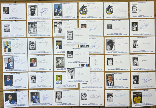 Hand signed football cards - hand,