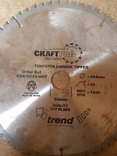 Trend CRAFTPRO Wood Cutting Mitre Saw Blade 254mm 60T 30mm