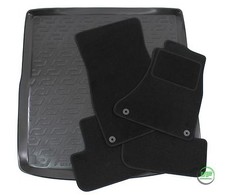 Combo Set Car Mats + Boot Liner For Audi A4 B8 Avant Estate 2008-2015