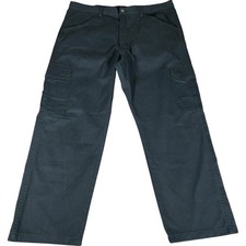 Wrangler Workwear Mens Trousers 38W 30L Black Cargo Utility Pockets Combat Pants