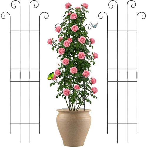 Plant support stakes set metal - support,