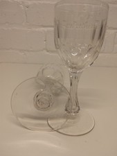 Victorian pair Small Port/Wine Glasses,petal Cut, hollow baluster,pontil,c1860