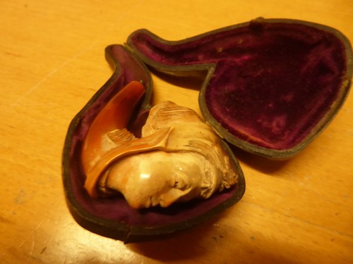 Victorian meerschaum pipe with - victorian,