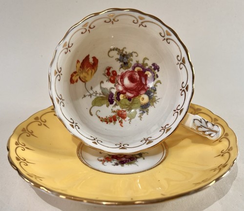 Antique open cup saucer - open,