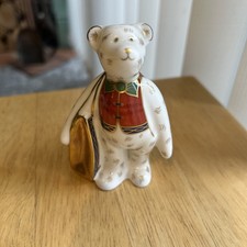 Royal Crown Derby Scottish Shopper Minature Bear. Excellent Condition.2003