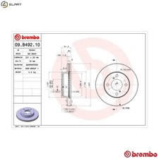 2x BRAKE DISC 09.B492.10 FOR