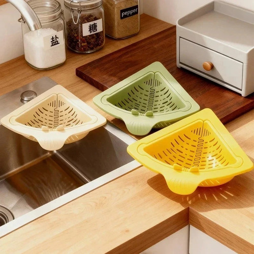 Magnetic corner sink strainer - sink,
