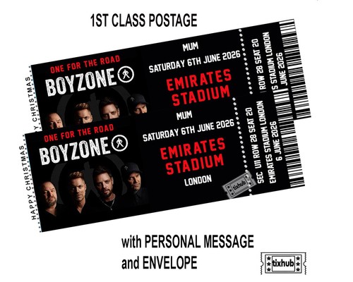 Boyzone mock ticket - mock, for