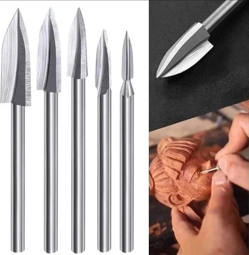 Wood carving drill bits - 5x,