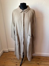 BNWT Ewa I Walla Fawn 100% Linen Unlined Duster Coat Size Large