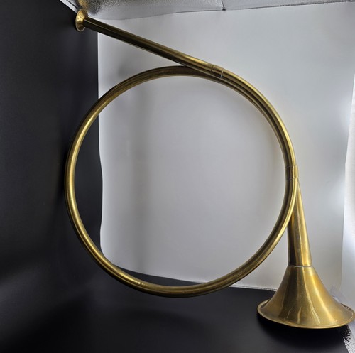 Antique brass french horn - antique,