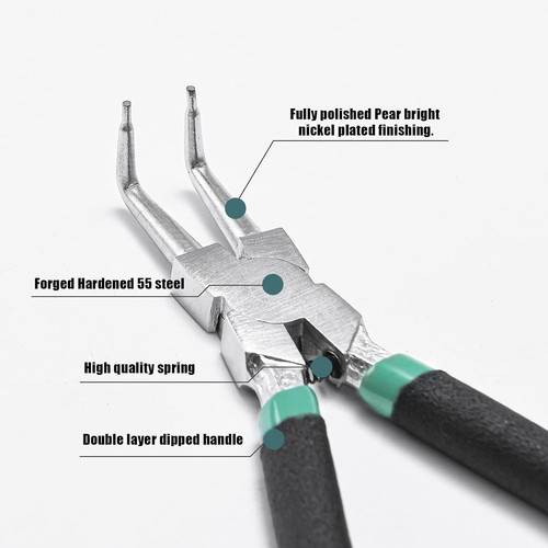 Inch circlip pliers set - 7",