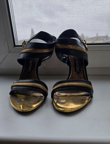 Tom ford black leather - black, gold