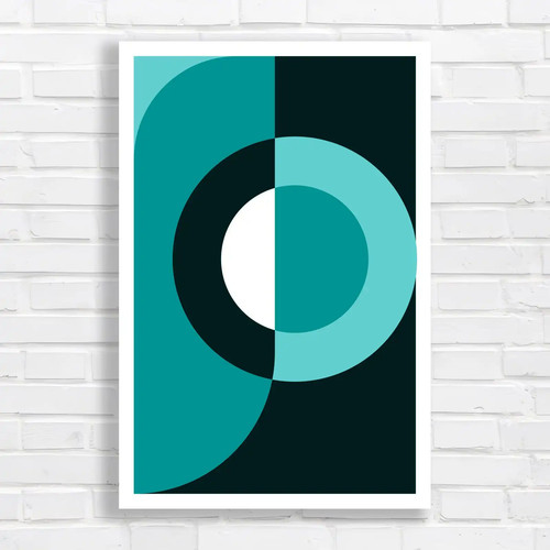 Modern abstract geometric - abstract, teal