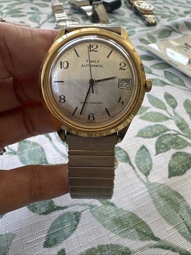Title vintage gold tone - gold-tone, timex