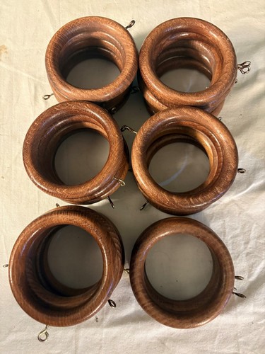 Large wooden curtain rings - ,