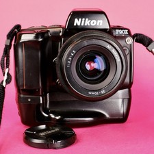 Nikon F90X AF SLR 35mm Film Camera Good Condition + Grip & 35-70mm Lens