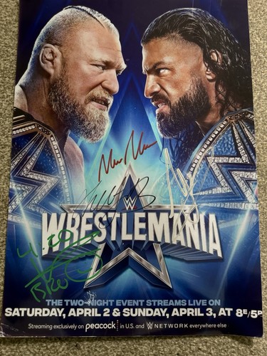 Wwe wrestlemania signed - wrestlemania,