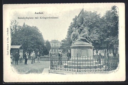 Postcard aachen train - postcard,