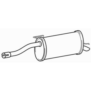 Rear exhaust silencer back box - exhaust,