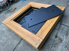 wooden sand pit with lid