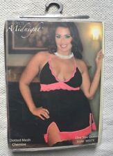 L XL Black Pink Babydoll Lace