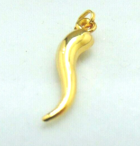9ct gold horn life pendant - horn,