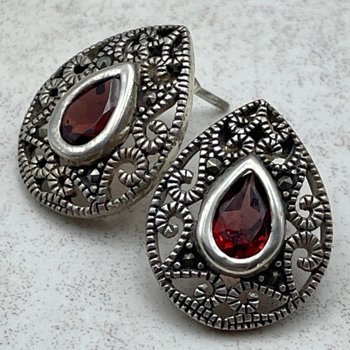 Vintage sterling silver red - vintage,