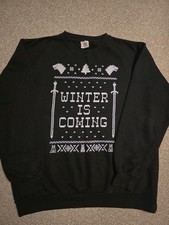 Game Of Thrones Ugly Christmas Sweater Jumper XL 48" Nordic Fair Isle Xmas Top