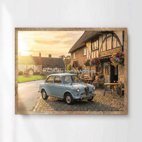 Wolseley 1500 car poster 1960s - wolseley,