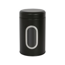 Tea Coffee Sugar Canister Steel Windowed Food Container Airtight Kitchen Caddy