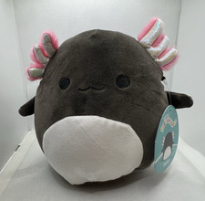 Axolotl Squishmallow Jaelyn Black Sealife Squad 7.5" Plush Soft Toy Fish NEW UK